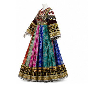 Vestido Afgano Kuchi de Alta Calidad, Hecho a Mano, de Chifón, Largo hasta el Suelo, con Diseño Tribal, para Mujer, Atuendo Cultural Tradicional - Product Image 2
