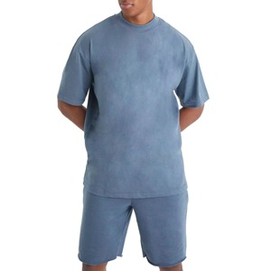 Conjunto Deportivo Transpirable para Hombre, Verano, 2 Piezas, Satén, 100% Poliéster, Camiseta de Manga Corta y Pantalones Cortos, Estilo Casual - Product Image 3