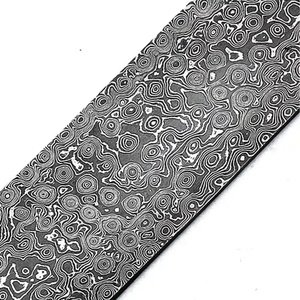 Acier Damas de qualité industrielle de 12 pouces à motif goutte de pluie, épaisseur 3 mm, pour la fabrication de couteaux à pointe tombante, fait main et sur mesure, par Ahmad Fabric - Product Image 6