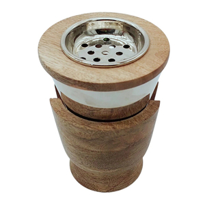 Encensoir rond en bois et métal pour bâtonnets d'encens, de luxe, carré, Bakhoor, moderne, arabe, pour la maison, le bureau, la décoration de table, vente en gros - Product Image 1