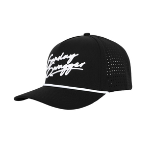 Casquette de baseball noire perforée avec broderie 3D, fermeture snapback réglable, unisexe, décontractée, sport, extérieur, respirante, imperméable, en maille - Product Image 2