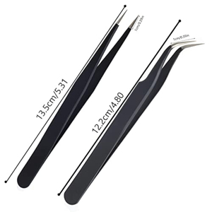 Pinzas Profesionales para Pestañas de Acero Inoxidable de Primera Calidad, Punta Ultrafina, Recta y Lisa, Antimagnéticas, Herramienta de Belleza - Product Image 3