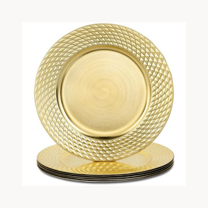 Assiette de Présentation Métallique de Luxe Moderne, Personnalisable et Élégante pour Mariages et Banquets – Nouveauté - Product Image 1