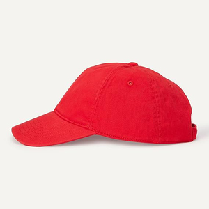 Gorra de Béisbol Roja de 6 Paneles, de Sarga de Algodón, Ajustada, Unisex, Informal, de Color Sólido, Talla Adulto 58-60CM - Product Image 2