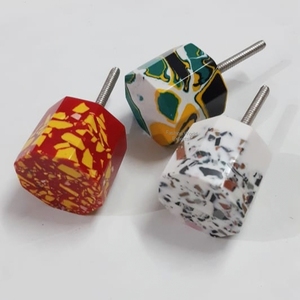 Colourful Multi Acrylic Door Knob Cabinet <b>Drawer</b> <b>Pull</b> Handles with <b>Brass</b> Frame Hardware Kitchen Furniture Handles & Knobs - Product Image 6