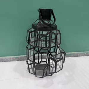 Farol Decorativo de Hierro para Decoración del Hogar, Acabado Negro, Navidad, Día de San Valentín - Product Image 6