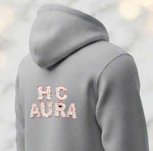 Top Quality Top Selling Sustainable Light Gray Color Custom Chenille Embroidery Logo Patch Professional Premium Quality <b>Hoodie</b> - Product Image 5