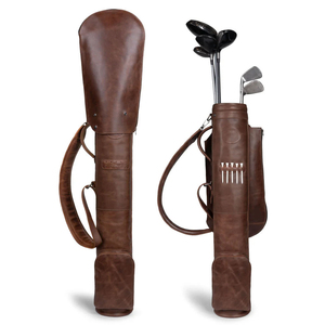 กระเป๋ากอล์ฟหนังแท้คุณภาพพรีเมียมลดราคา ทนทาน พกพาสะดวก น้ำหนักเบา ปิดด้วยซิป - Product Image 3