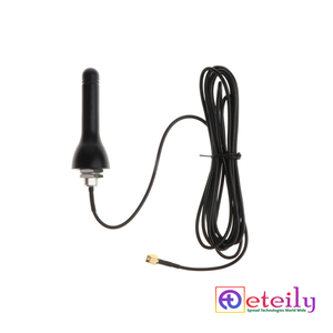 Antenne de type canard Eteily 433 MHz 5 dBi à montage sur vis avec câble RG174 (L-3Mtr) + connecteur SMA (M) fabriqué en Inde - Product Image 1