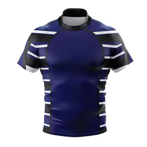 เสื้อรักบี้แบบซับลิเมชั่นขายส่ง ราคาไม่แพง เสื้อรักบี้พิมพ์ลายซับลิเมชั่นแบบกำหนดเอง เสื้อยืดทีมชาย ทนทาน น้ำหนักเบา - Product Image 1