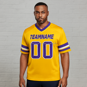 Maillot de football américain personnalisé en gros 100% polyester UPF 50 Protection UV Respirant Anti-humidité Anti-bactérien Séchage rapide - Product Image 3