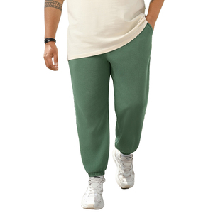 Pantalones deportivos holgados de algodón con lavado ácido personalizados para hombre, unisex, talla grande, con puños elásticos, lavado a la piedra, de felpa francesa. - Product Image 3