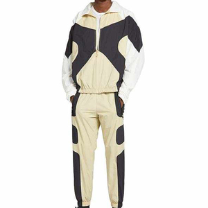 Survêtements unisexes personnalisés avec logo imprimé, motif léopard, en spandex/polyester, coupe-vent, respirants, design 2 en 1, pour l'entraînement printanier et le jogging - Product Image 1