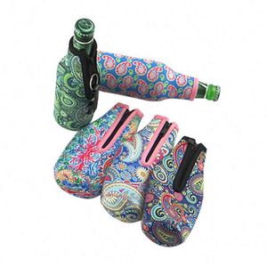 Manchon isotherme personnalisé pour bouteille de bière avec fermeture éclair, en néoprène, avec logo personnalisé, Coozies sur mesure - Product Image 5