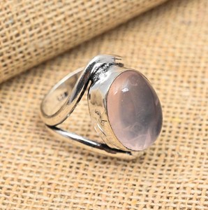 Rose Quartz Gemstone Jewelry 925 Sterling <b>Silver</b> <b>Ring</b> Handmade Healing Stone Jewelry Adorable Rose Quartz <b>Ring</b> - Product Image 3