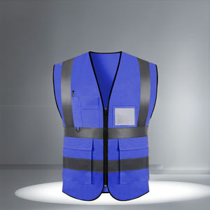 Gilet de sécurité haute visibilité antistatique respirant réfléchissant en polyester pour les travailleurs du bâtiment, vêtements de travail personnalisés unisexes - Product Image 3