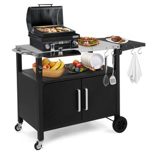 Carrello da Cucina Mobile da Esterno con Isola e Spazio di Stoccaggio per BBQ, Patio, Sala da Pranzo e Preparazione Cibo - Product Image 1