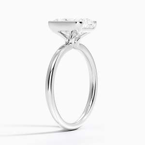 Radiant Cut Diamond <b>Solitaire</b> Engagement <b>Ring</b> in Yellow Gold Bezel Setting Classic Style for Women - Product Image 4