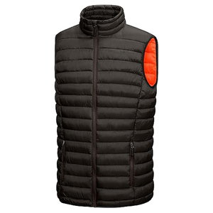 High Quality Casual Winter Puffer Jacket Vest Solid Washed Woolen Breathable Zipper <b>Quilted</b> Detail Windproof Outer Wear - Product Image 5