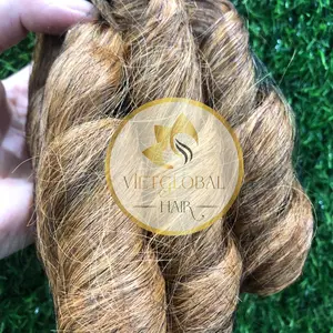 Vietglobal Hair Fumi Curly Weft Hair 100% Raw Vietnamese Human Hair Double Drawn No Shedding, No Tangle, No Animal Hair