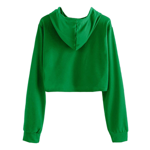เสื้อฮู้ดผู้หญิงสีเทา แขนยาว ผ้าไม่ทอ 100% ผ้าฝ้าย สีพื้น ใส่สบายๆ สำหรับฤดูใบไม้ร่วง เป็นมิตรกับสิ่งแวดล้อม ขายตรงจากโรงงาน - Product Image 3