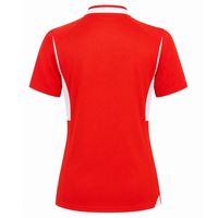 Jersey Rugby Wanita Merah Bermotif Sublimasi Lengan Pendek Atasan Olahraga Pakaian Tim Seragam Atletik Kaos Latihan Kompetisi Luar Ruangan