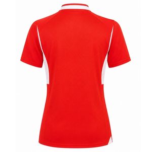 Maillot de rugby rouge sublimé imprimé pour femme, haut de sport à manches courtes, tenue d'équipe, uniforme athlétique, chemise d'entraînement, compétition en plein air - Product Image 2