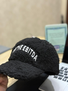 The EBITDA Embroidered Fleece Baseball <b>Cap</b> Unisex Casual 6-Panel Hat Black Front Logo Fit 56-58CM - Product Image 1