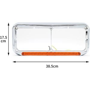 Sistemi di Illuminazione per Camion Kenworth T400 T600 T800 W900B W900L Peterbilt, 2 Cornici Cromate per Fari, Luce LED Ambra da 12 Pollici, Luce per Visiera - Product Image 3