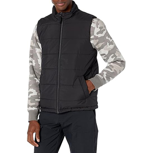 Gilet matelassé bleu clair, veste sans manches bleu poussière pour homme, gilet matelassé décontracté en duvet alternatif - Product Image 2