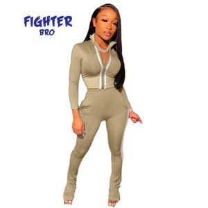 Survêtement en coton pour femme, taille personnalisée, design confortable pour tous les jours, tenue personnalisée, logo sur mesure, fabrication OEM, marque privée, prêt à l'emploi - Product Image 1