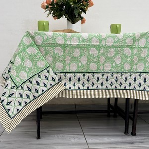Cotton Hand Block Printed Eco-Friendly Customizable Indian Rectangle Modern Durable <b>Table</b> Cover <b>Runner</b> Floral Design Handmade - Product Image 1