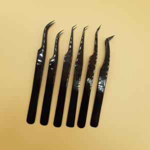 Pince à cils courbée en acier inoxydable pour extensions de cils, outil professionnel pour extensions de cils 30 - Product Image 1