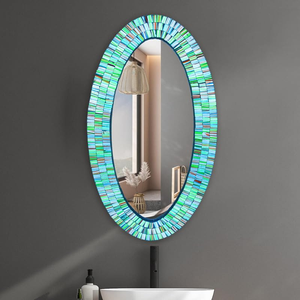 Artistic Glass Mosaic Wall <b>Mirror</b> Decorative Interior Accent for Contemporary Home and Commercial Decor - Product Image 5