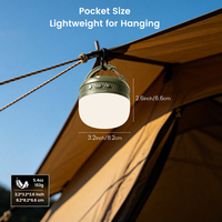 Linterna LED de Camping Recargable por USB, Resistente al Agua, 5 Niveles de Brillo, 3 Modos, Portátil, para Emergencias, Venta al Por Mayor