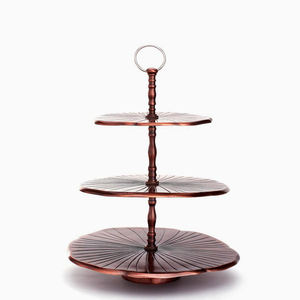 Three Tier Gold Metal Cake Stand Round Dessert Display Reusable <b>Hand</b> Wash Only Party Cupcake Serving Tray - Product Image 5