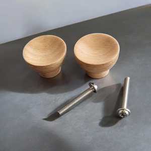Tirador de Madera con Textura Natural, Acabado Liso, Asa de Roble, Perilla de Gabinete de Lujo Sencilla, Tirador de Dedo para Armario de Madera, Interior Moderno - Product Image 6