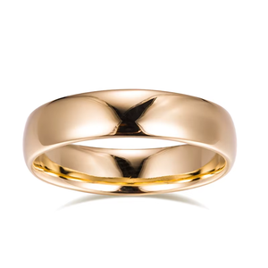 Classic Yellow Gold Wedding Band Unisex <b>Ring</b> Simple Design Smooth Finish Elegant Style - Product Image 6