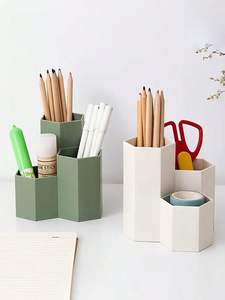 Estuche de Madera para Lápices, Caja de Almacenamiento de Papelería de Escritorio - Product Image 3