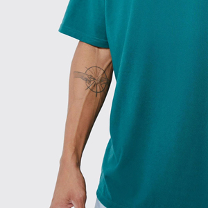 T-shirt décontracté pour homme en toile polyester/coton, coupe classique, épaules tombantes, couleur unie, design de logo personnalisé, séchage rapide, écologique, haute qualité - Product Image 6