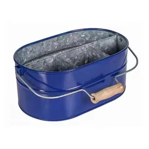 Silver Tin Plated 4 Section Metal Utensil Holder Countertop <b>Kitchen</b> Organizer Tableware <b>Storage</b> Caddy for Dining Table caddy - Product Image 4