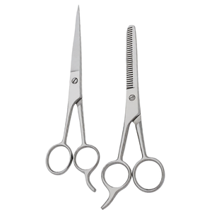 2 Pcs Professional Scissors Set 6.5" Hair Cutting Thinning <b>Shears</b> Stainless Steel Scissors <b>Tool</b> - Product Image 4