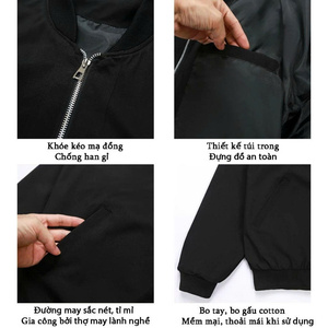 Chaqueta Bomber con serigrafía / Chaqueta Bomber con transferencia térmica / Chaqueta Varsity con exterior de poliéster y ribetes de algodón - Product Image 2