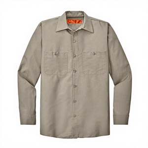 Wholesale Custom Printed Men's <b>Long</b> <b>Sleeve</b> Cargo Cotton Shirt Quick Dry Breathable Eco-Friendly Anti-Pilling Solid Pattern - Product Image 1