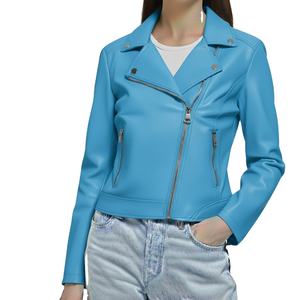 Genuine Real Zip Leather <b>Jacket</b> Custom Made Fit Premium Luxury High Quality Eco-Friendly Leather Zipper <b>Jacket</b> <b>Women</b> Men Fashion - Product Image 1