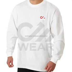 T-shirt en maille à manches courtes pour homme, personnalisé avec votre logo de marque, design uni, coupe oversize – Collection Care Master - Product Image 5