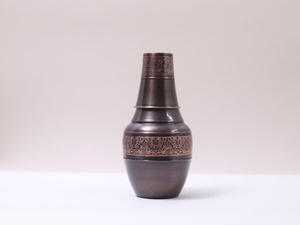 Pure Copper Bedside Carafe Flask With Tumbler for Ayurvedic Health Benefits Copper Material Hammered Water Bottle InstantTraders - Product Image 3