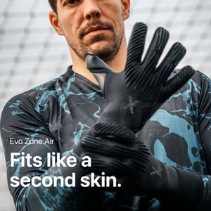 Gants de gardien de but en cuir antidérapants et respirants à doigts entiers avec fermeture auto-agrippante et sangle de poignet pour l'entraînement - Product Image 6