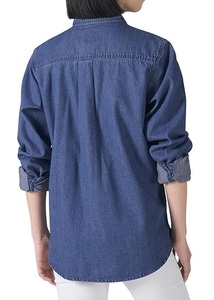 Último Diseño 2026, Camisas Vaqueras Transpirables de Corte Regular para Mujer, Nueva Llegada, Camisas Vaqueras Extra Grandes 100% Algodón para Damas, Venta al Por Mayor - Product Image 4