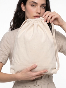 Mochila minimalista de lona con cordón y correa de cuerda para uso diario - Product Image 4